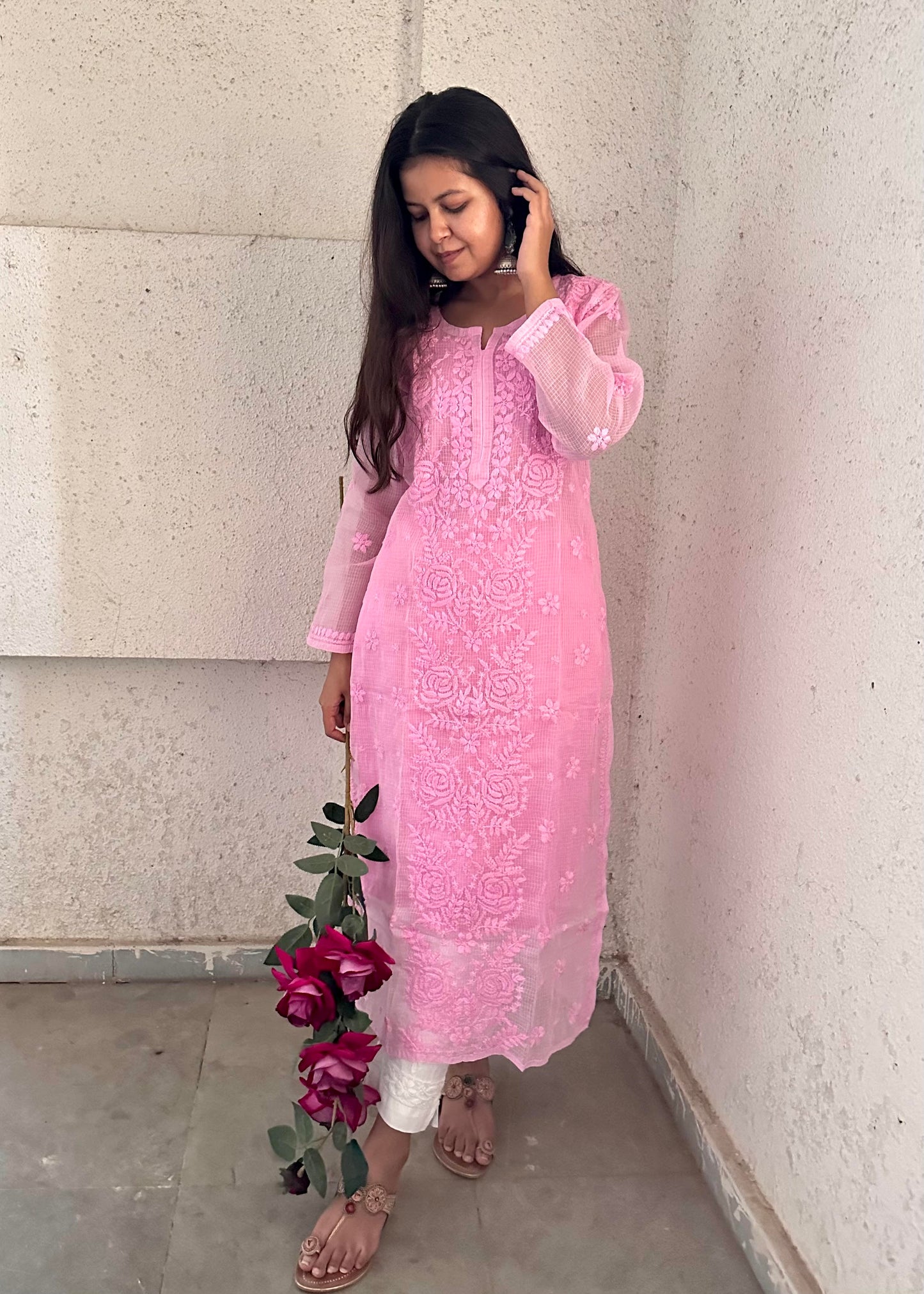 Gulabo Kota Chikankari Kurta