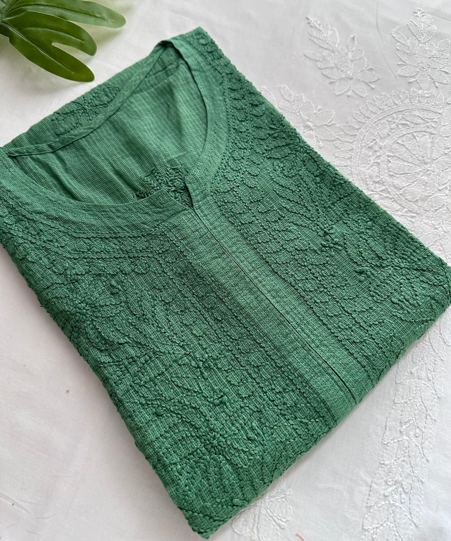 Kota Neck Chikankari Kurta