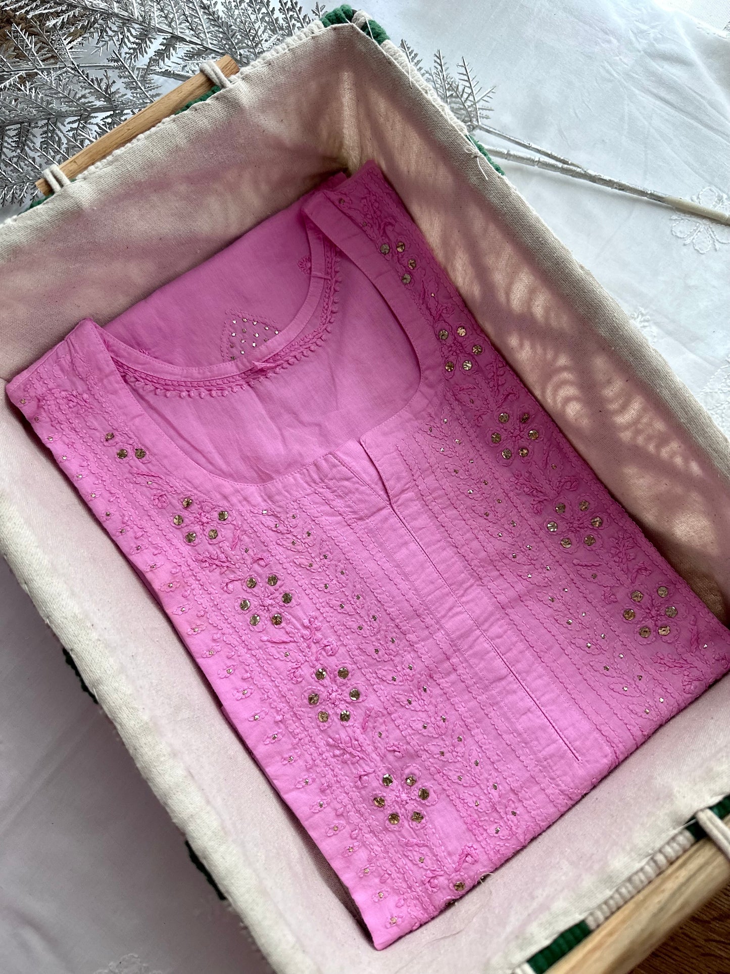 Siya Pure mul cotton Chikankari Kurta