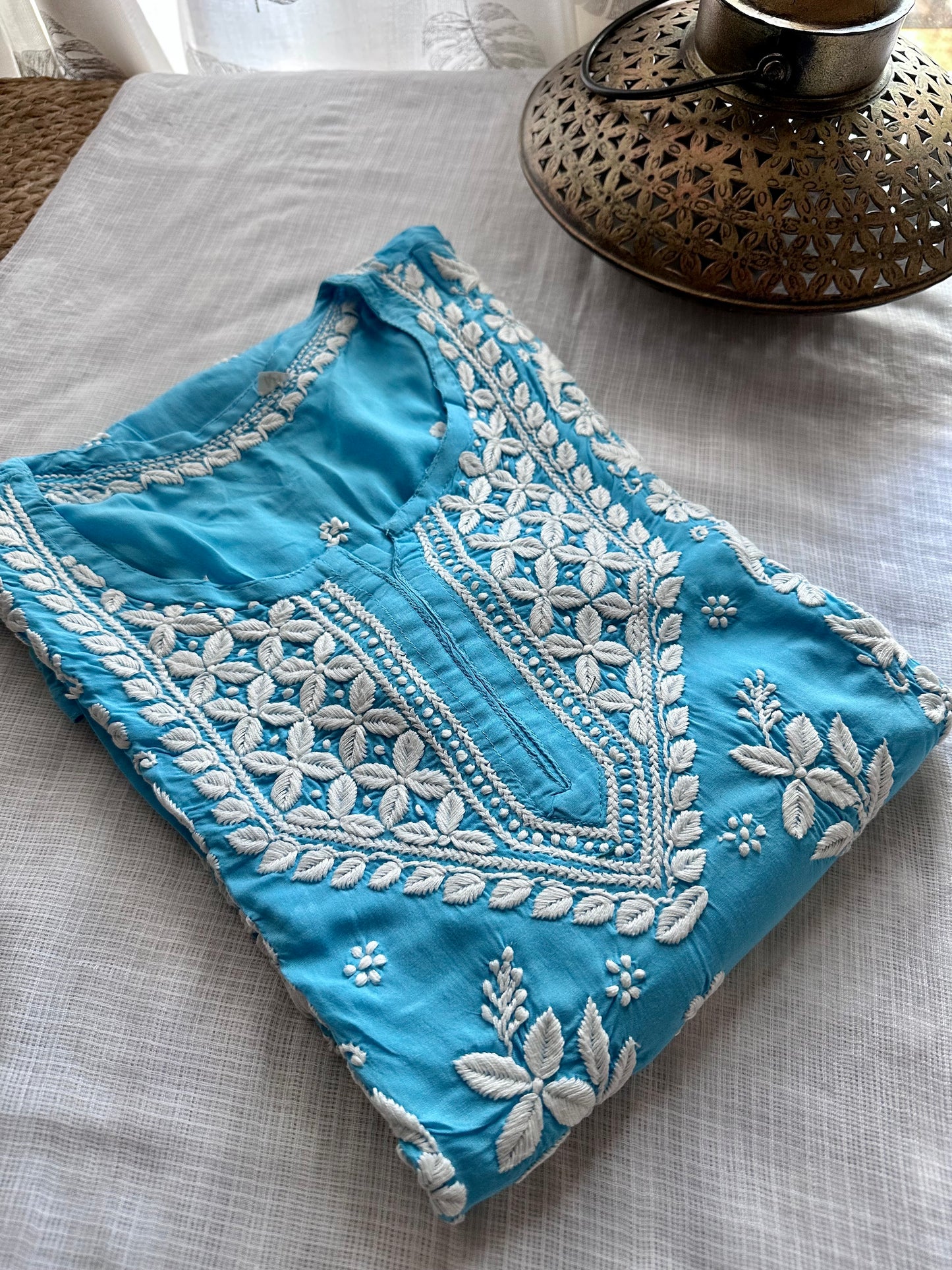 Mehek Pure Modal short Traditional Chikankari Kurta