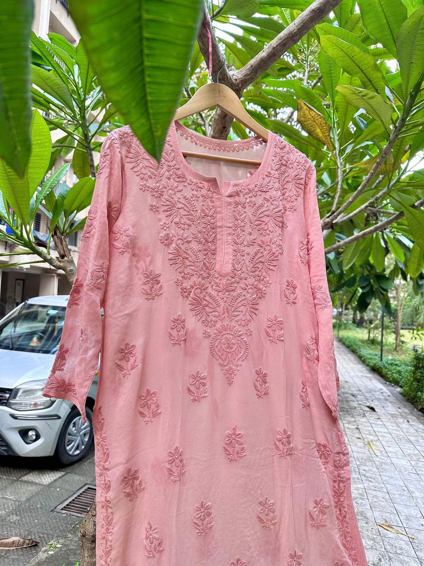 Falguni georgette Chikankari Kurta