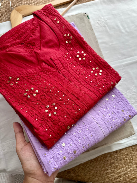 Siya Pure mul cotton Chikankari Kurta