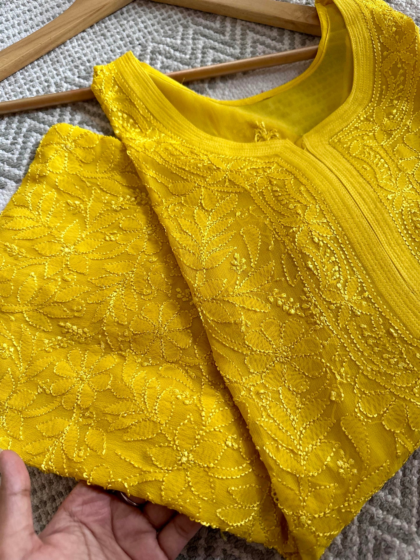 Jaal Georgette Fine Chikankari Kurta