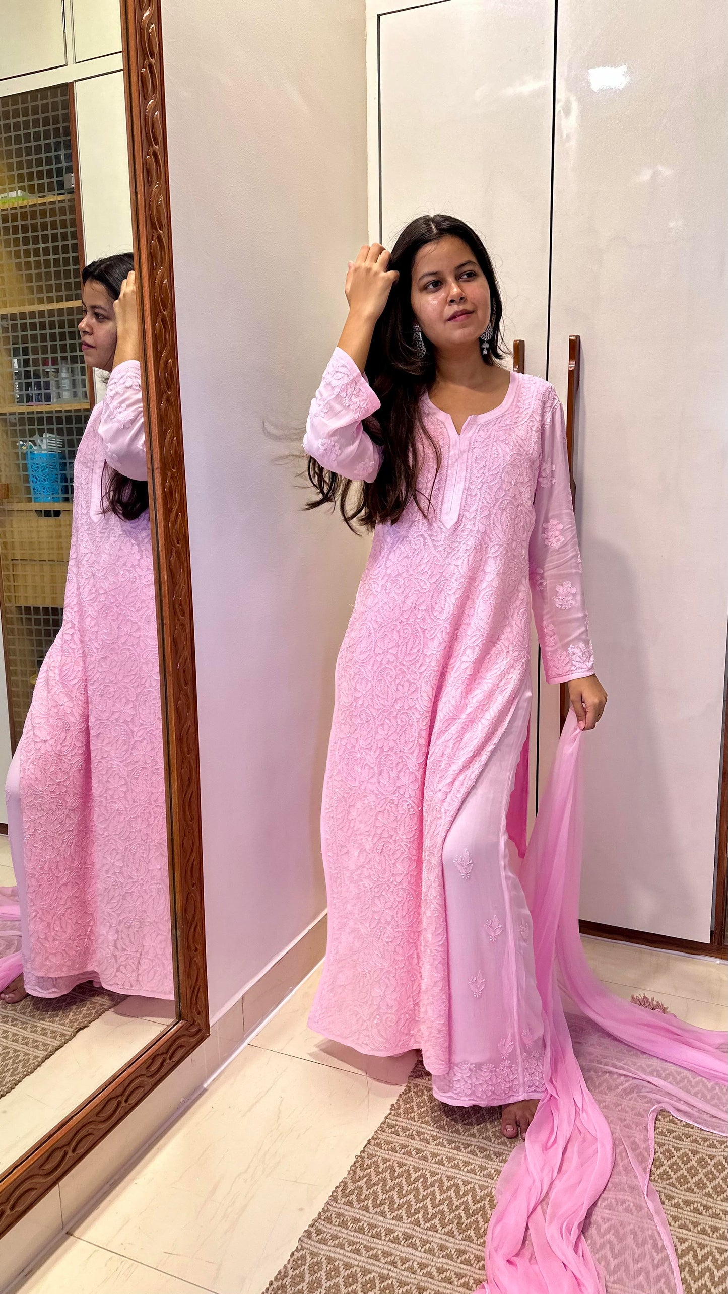 Jaal Georgette Fine Chikankari Kurta