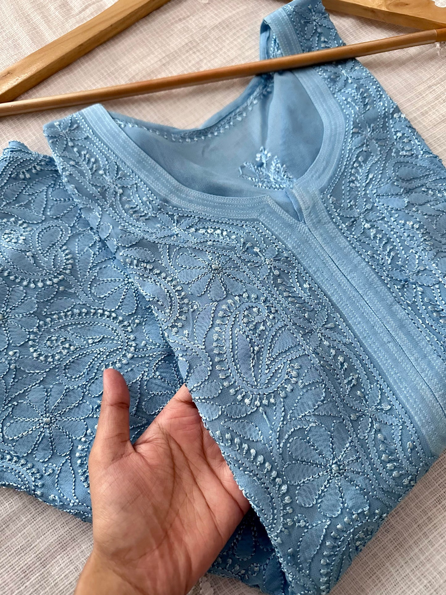 Jaal Georgette Fine Chikankari Kurta