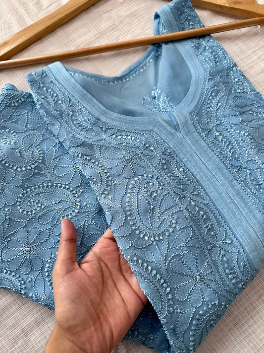 Jaal Georgette Fine Chikankari Kurta